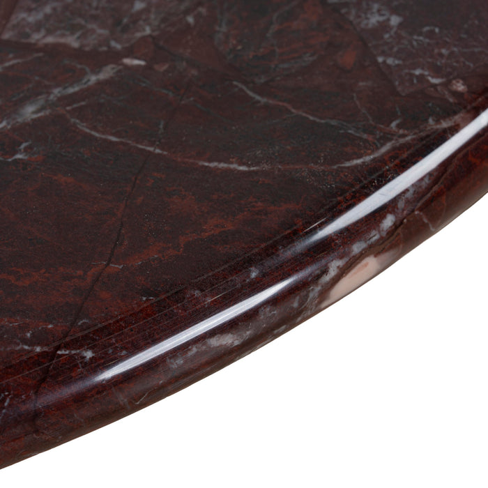 Marbela Nested Rosso Levanto Marble Coffee Table - Walnut