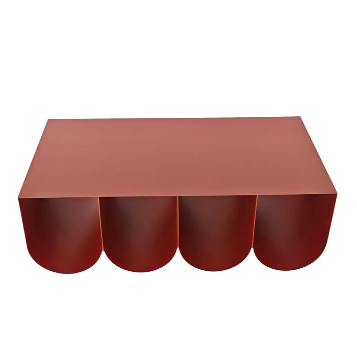 Vionta 1.1cm Coffee Table - Burgundy Red