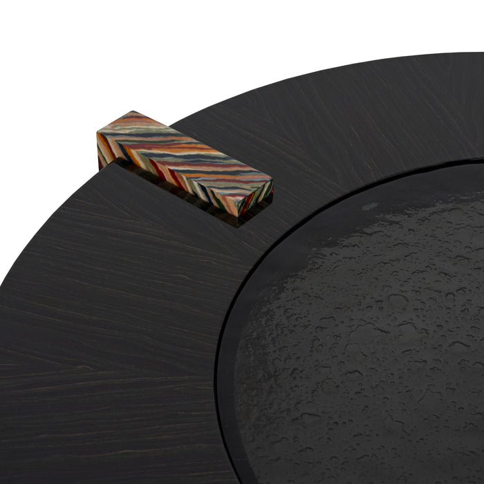 Callisto 93cm Round Coffee Table - Black