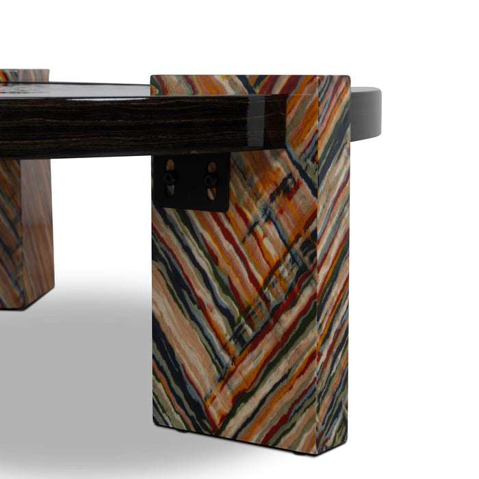Callisto 93cm Round Coffee Table - Black