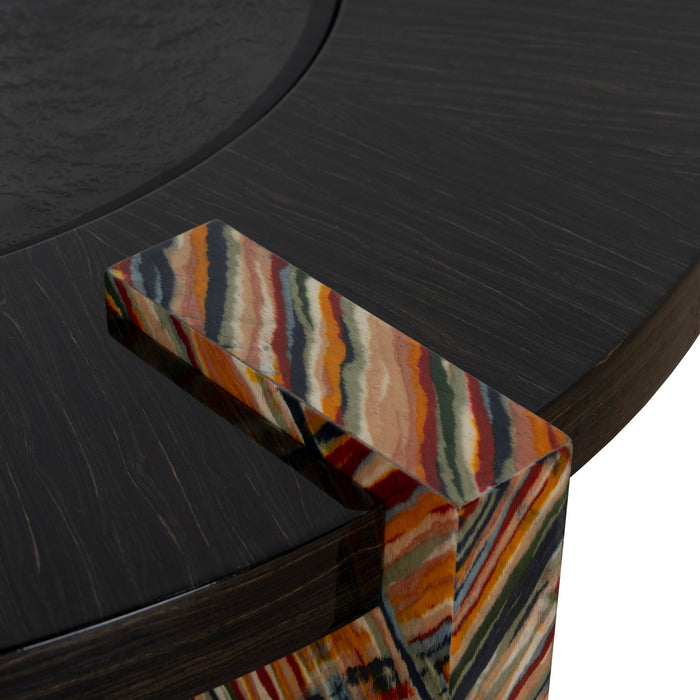 Callisto 93cm Round Coffee Table - Black