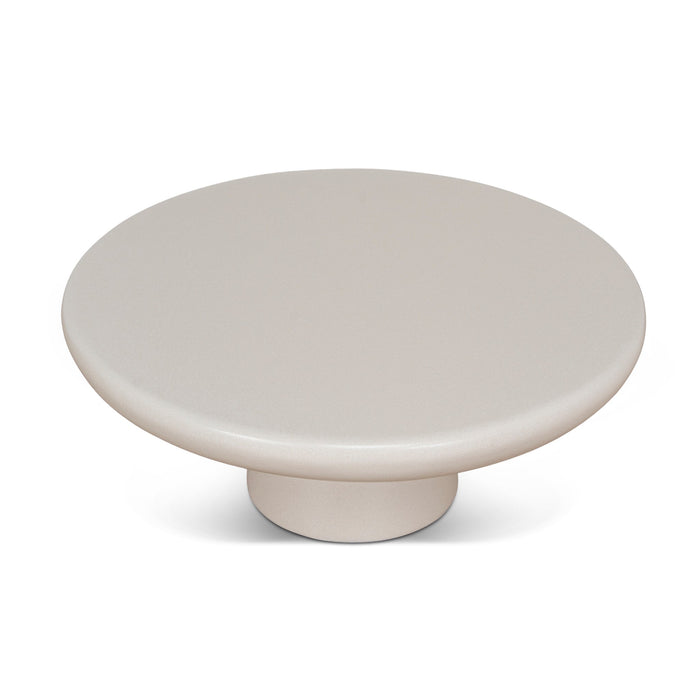 Valona 80cm Round Coffee Table - Ivory Beige