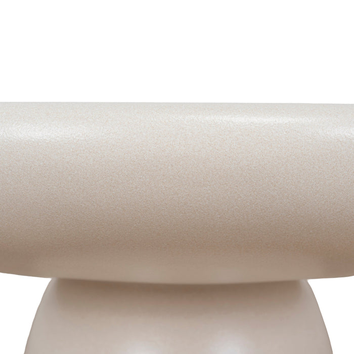 Valona 80cm Round Coffee Table - Ivory Beige