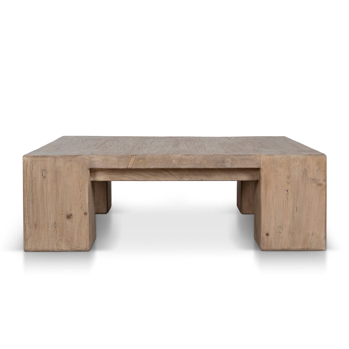 Mirka 1.1m Elm Square Coffee Table - Natural
