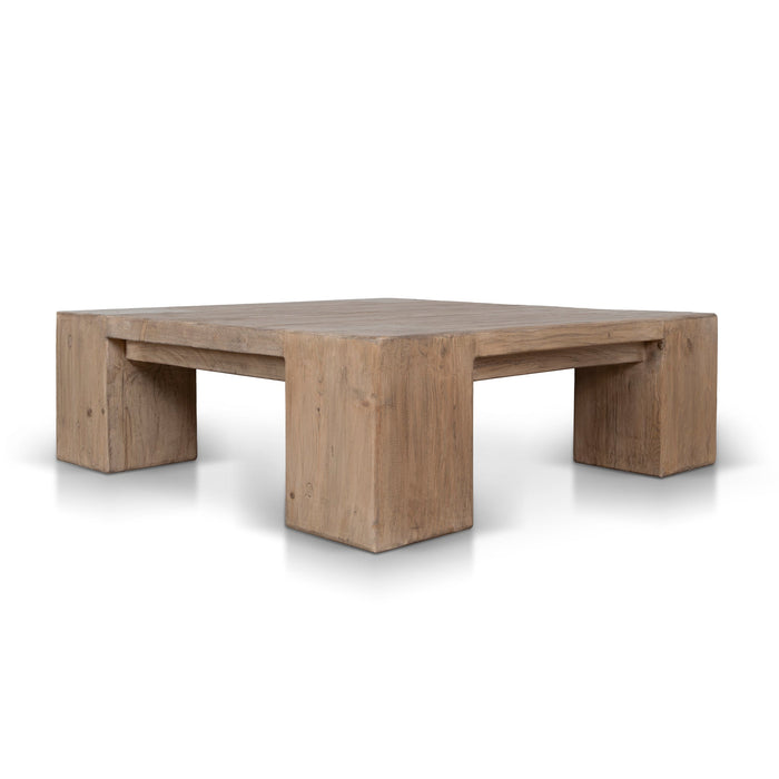 Mirka 1.1m Elm Square Coffee Table - Natural