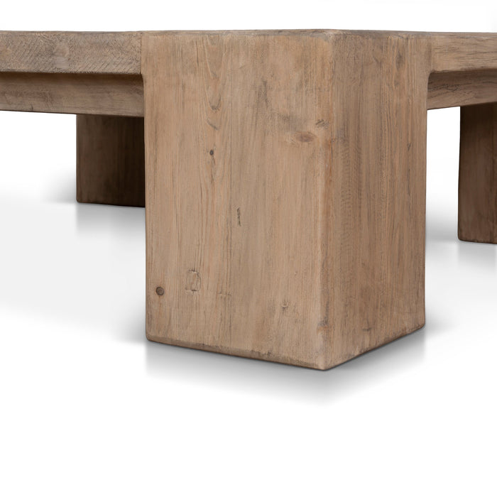 Mirka 1.1m Elm Square Coffee Table - Natural