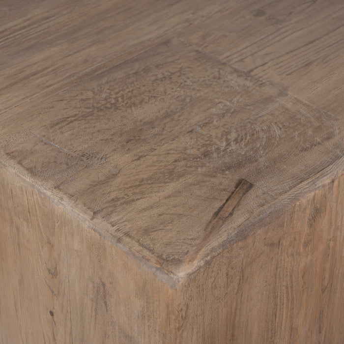 Mirka 1.1m Elm Square Coffee Table - Natural
