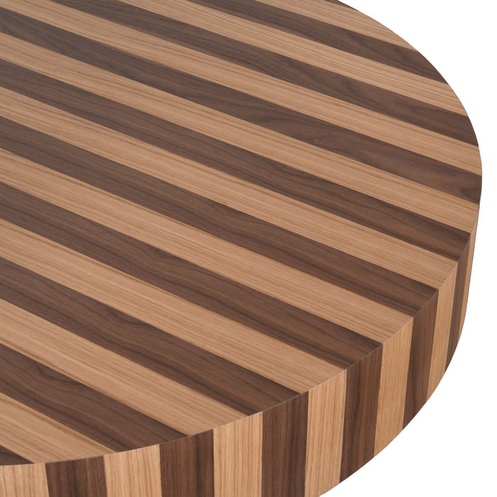 Artea 1m Round Coffee Table - Two Tone Natural