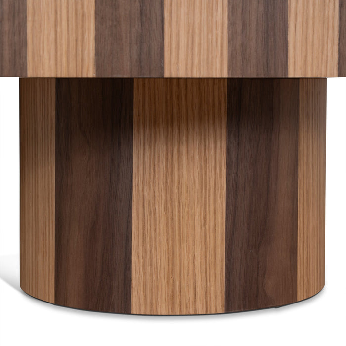 Artea 1m Round Coffee Table - Two Tone Natural