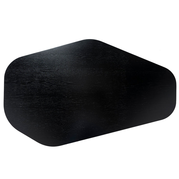 Baroux 1.09m Freeform Coffee Table - Full Black
