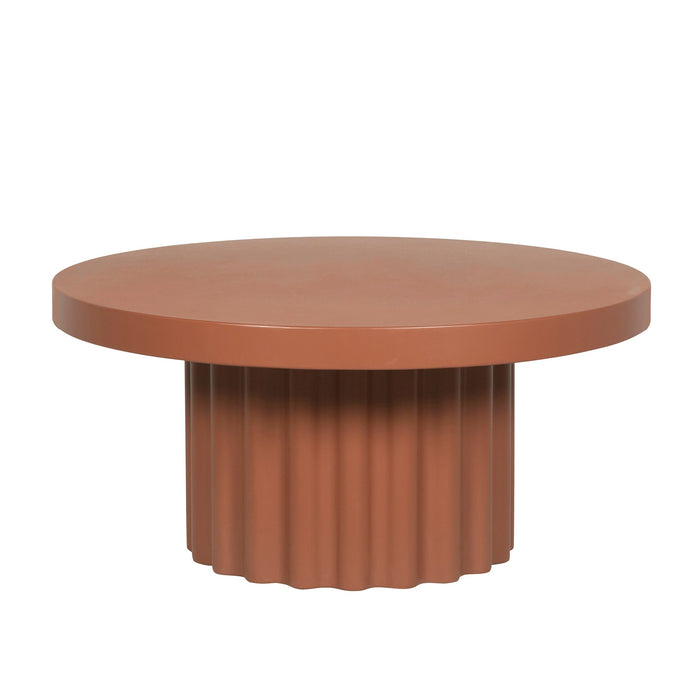Sovana 90cm Concrete Coffee Table - Terracotta