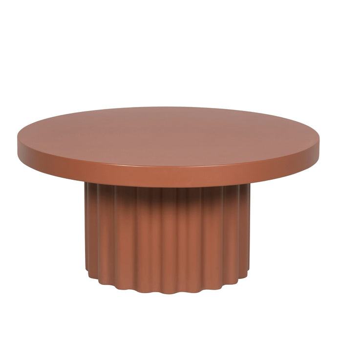 Sovana 90cm Concrete Coffee Table - Terracotta