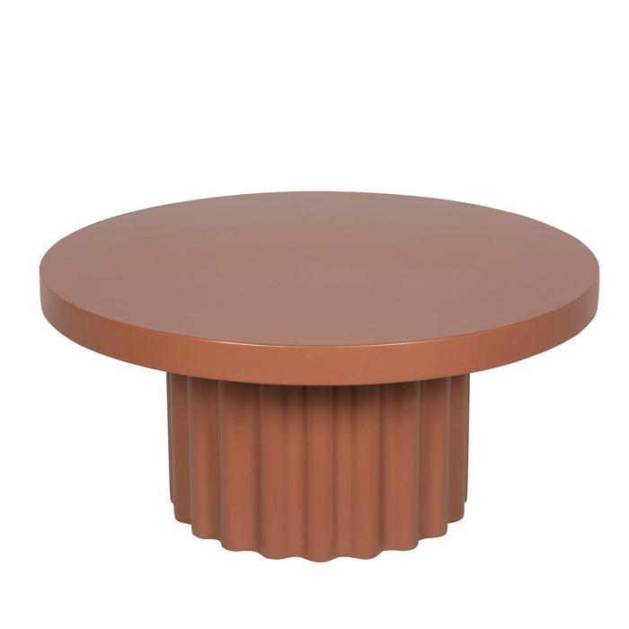 Sovana 90cm Concrete Coffee Table - Terracotta