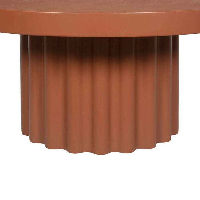 Sovana 90cm Concrete Coffee Table - Terracotta