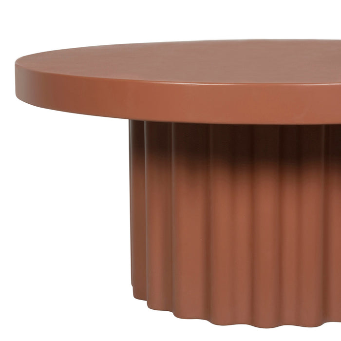 Sovana 90cm Concrete Coffee Table - Terracotta
