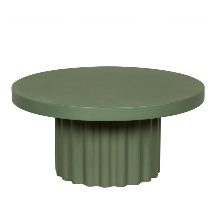 Sovana 90cm Concrete Coffee Table - Green