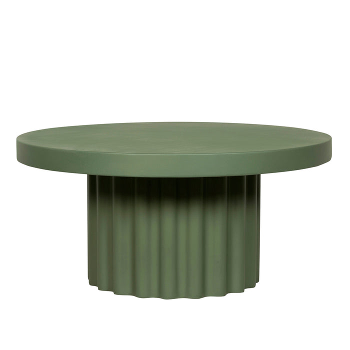 Sovana 90cm Concrete Coffee Table - Green
