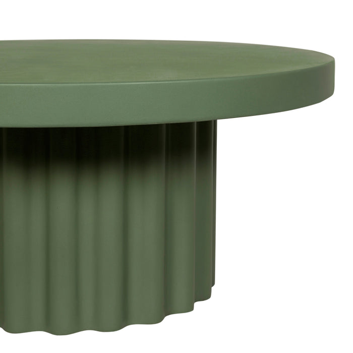 Sovana 90cm Concrete Coffee Table - Green