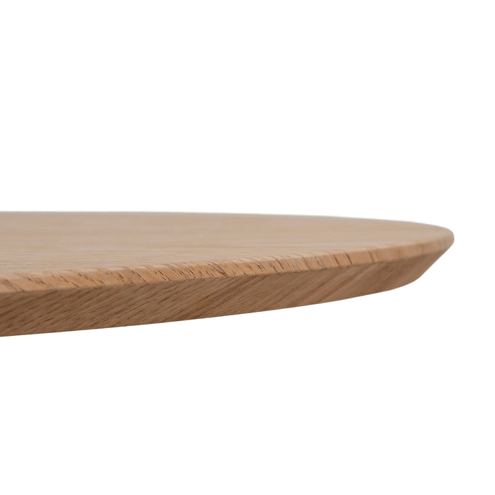 Linda 117.5cm Coffee Table - Natural Ash Veneer - Black Legs