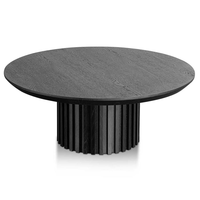 CCF6419-CN 90cm Wooden Round Coffee Table - Black