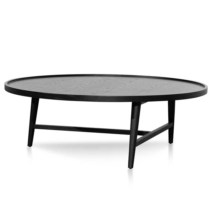 CCF6421-CN 1.1m Wooden Round Coffee Table - Black