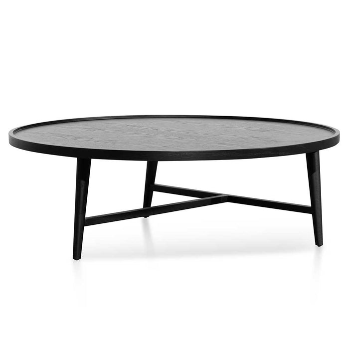 CCF6421-CN 1.1m Wooden Round Coffee Table - Black