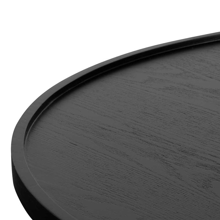 CCF6421-CN 1.1m Wooden Round Coffee Table - Black