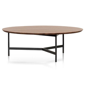 Modern Concepts Frazier 100cm Wooden Round Coffee Table - Walnut