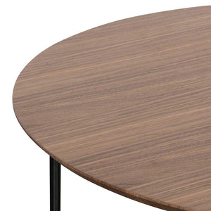 Modern Concepts Frazier 100cm Wooden Round Coffee Table - Walnut