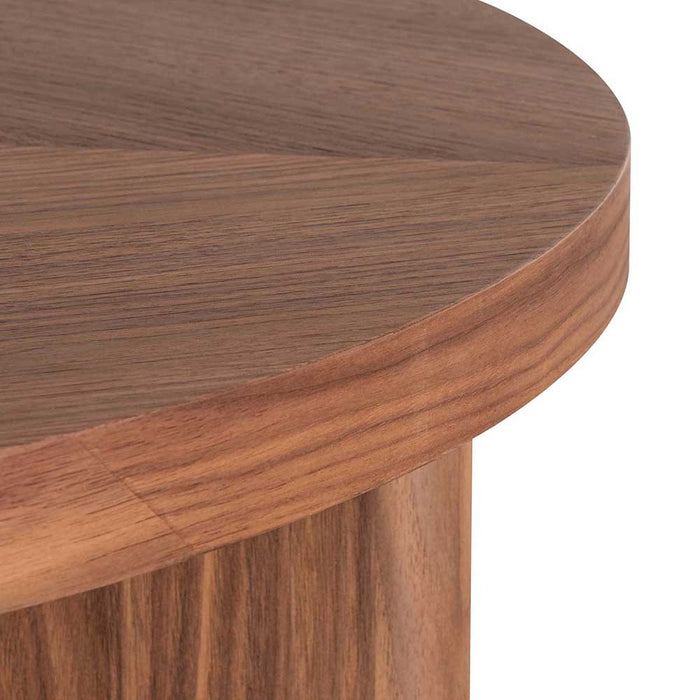 CCF6426-CN 100cm Wooden Round Coffee Table - Walnut