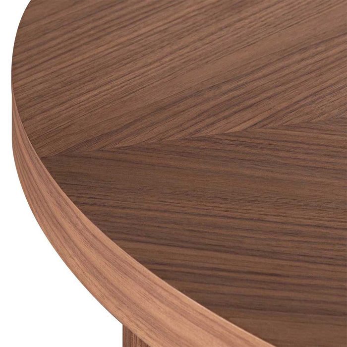 CCF6426-CN 100cm Wooden Round Coffee Table - Walnut