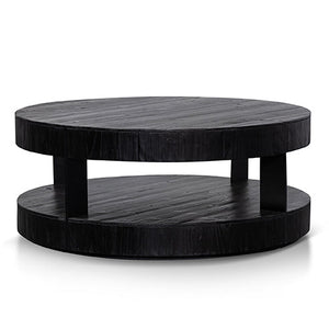 Modern Concepts Arisha 100cm Round Coffee Table - Full Black