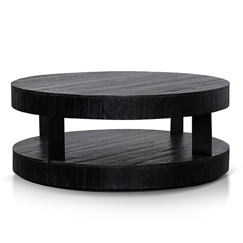 Calibre Furniture Arisha 100cm Round Coffee Table - Full Black