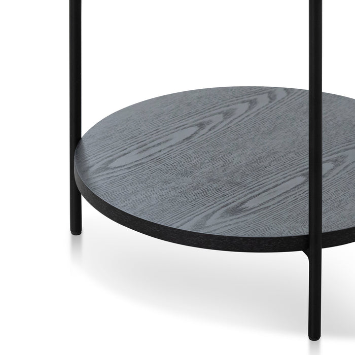 CCF6847-DW 44cm Round Side Table - Full Black