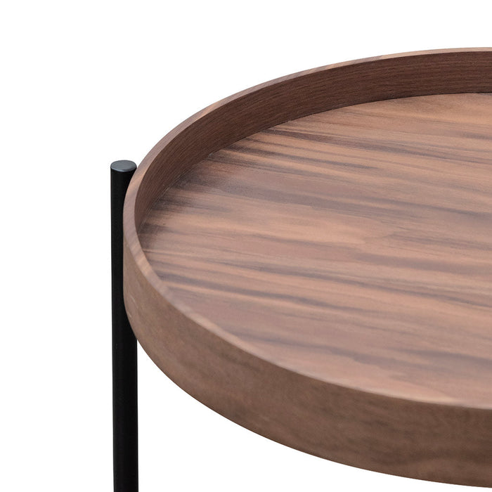 CCF6849-DW 44cm Round Side Table - Walnut