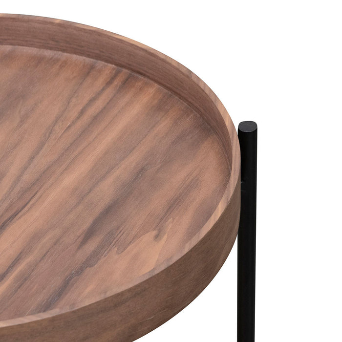 CCF6849-DW 44cm Round Side Table - Walnut