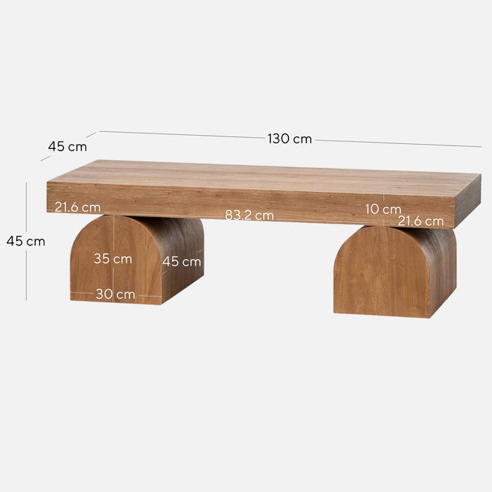 Calibre Furniture Henley 1.3m Elm Coffee Table - Natural