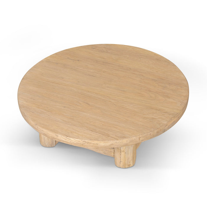 CCF8657-NA 100cm Elm Round Coffee Table - Natural