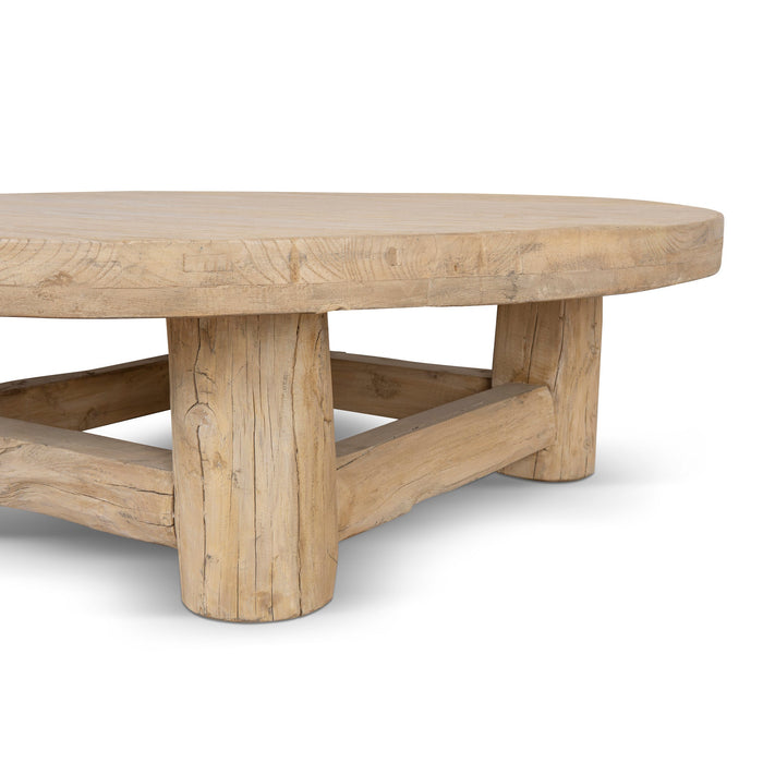 CCF8657-NA 100cm Elm Round Coffee Table - Natural