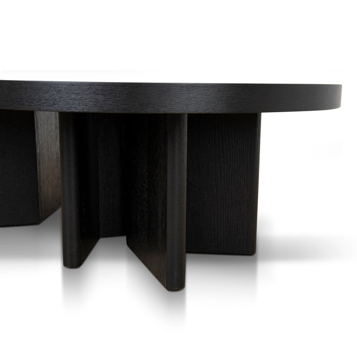 CCF8704-VA 1.3m Pill Shape Coffee Table - Textured Espresso Black