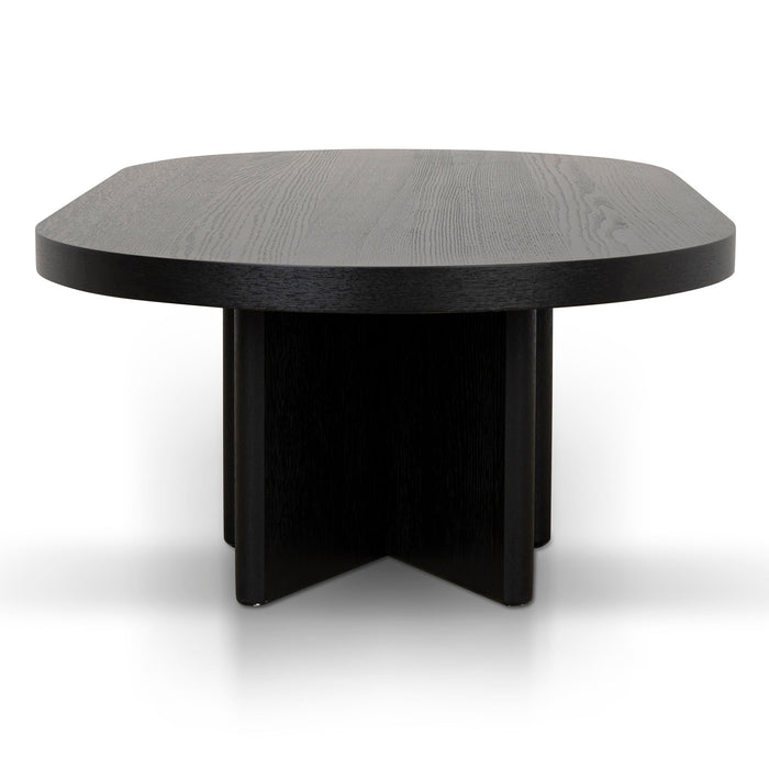 CCF8704-VA 1.3m Pill Shape Coffee Table - Textured Espresso Black