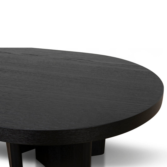 CCF8704-VA 1.3m Pill Shape Coffee Table - Textured Espresso Black