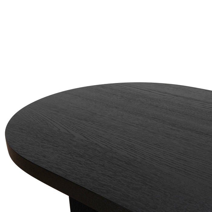 CCF8704-VA 1.3m Pill Shape Coffee Table - Textured Espresso Black