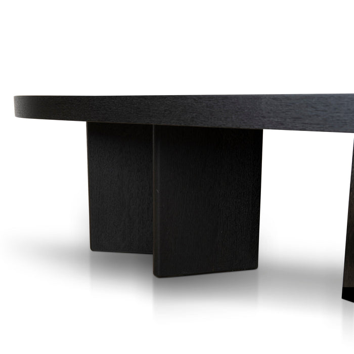 CCF8704-VA 1.3m Pill Shape Coffee Table - Textured Espresso Black