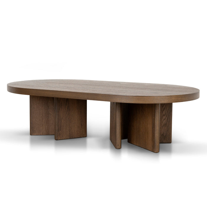 CCF8705-VA 1.3m Pill Shape Coffee Table - Caramel Oak