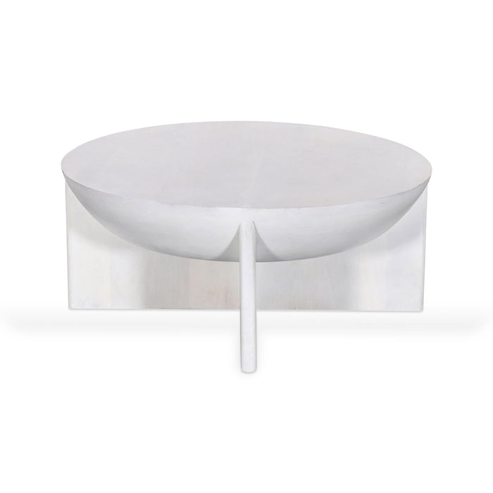 CCF8726-RB 90cm Round Coffee Table - Cafe White