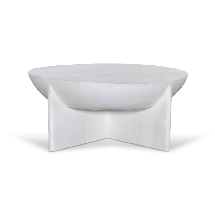 CCF8726-RB 90cm Round Coffee Table - Cafe White