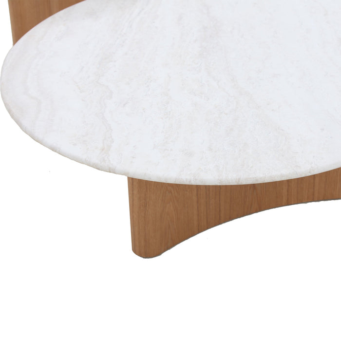 CCF8584-DW Nested Marble Coffee Table - Natural