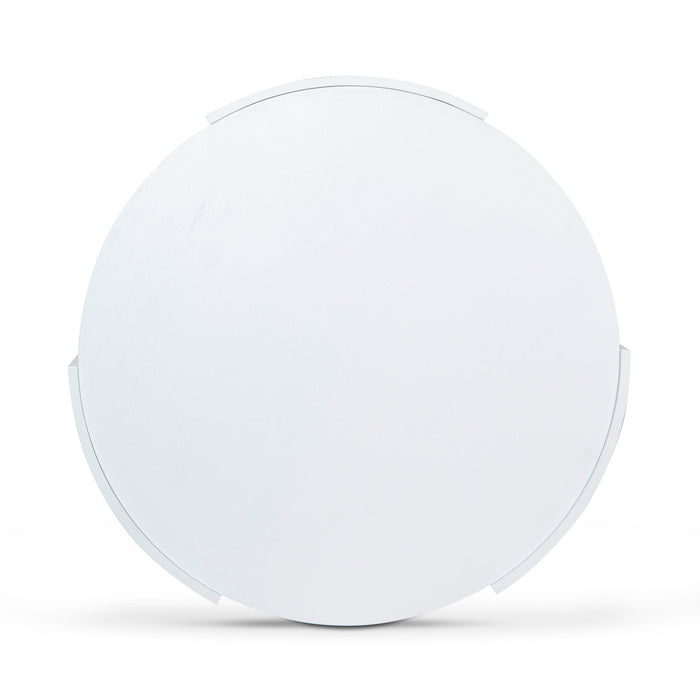 Tamera 100cm Wooden Round Coffee Table - White