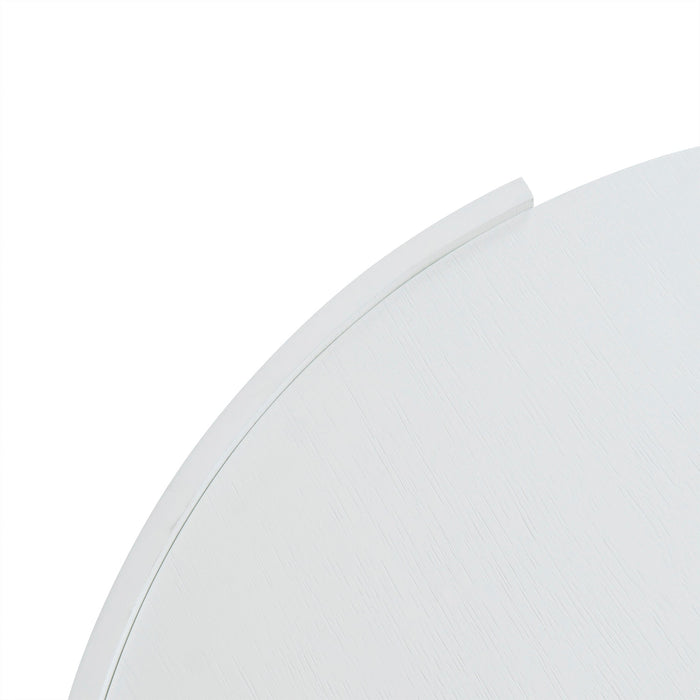 Tamera 100cm Wooden Round Coffee Table - White
